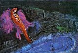 Marc Chagall Bridges over the Seine